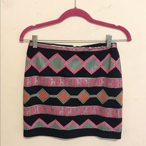 Embellished Mini Skirt